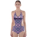 Fractalpurple 2 Cut-Out One Piece Swimsuit View1