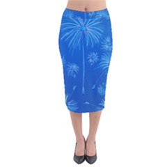 Floating Velvet Midi Pencil Skirt by dawnsiegler