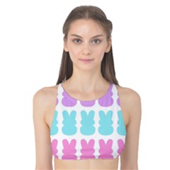 Happy Easter Rabbit Color Green Purple Blue Pink Tank Bikini Top by Mariart