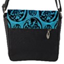 Turquoise Pattern Flap Messenger Bag (S) View1