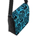 Turquoise Pattern Flap Messenger Bag (S) View2