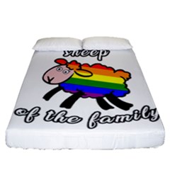 Rainbow Sheep Fitted Sheet (queen Size) by Valentinaart