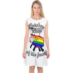 Rainbow Sheep Capsleeve Midi Dress by Valentinaart