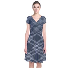 Zigzag Pattern Short Sleeve Front Wrap Dress by Valentinaart