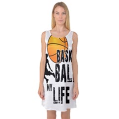 Basketball Is My Life Sleeveless Satin Nightdress by Valentinaart