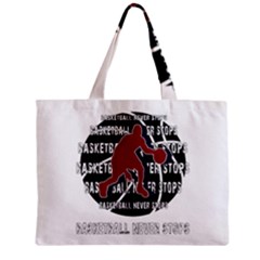 Basketball Never Stops Zipper Mini Tote Bag by Valentinaart