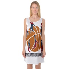 Basketball Never Stops Sleeveless Satin Nightdress by Valentinaart