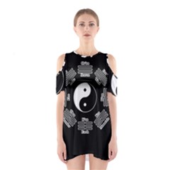 I Ching  Shoulder Cutout One Piece by Valentinaart