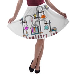 Chemistry Lab A-line Skater Skirt by Valentinaart