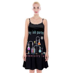 Chemistry Lab Spaghetti Strap Velvet Dress by Valentinaart