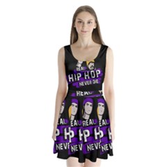 Real Hip Hop Never Die Split Back Mini Dress  by Valentinaart