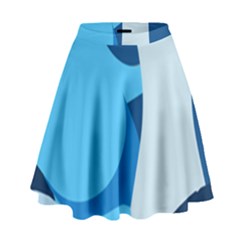 Blue Polka High Waist Skirt by Mariart