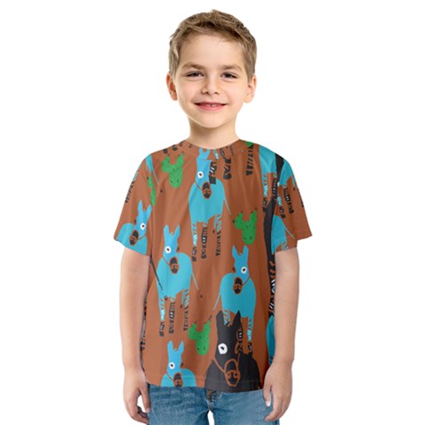 Zebra Horse Animals Kids  Sport Mesh Tee by Mariart