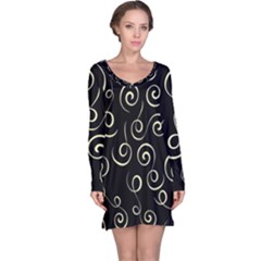 Pattern Long Sleeve Nightdress by ValentinaDesign