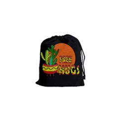 Cactus - Free Hugs Drawstring Pouches (xs)  by Valentinaart