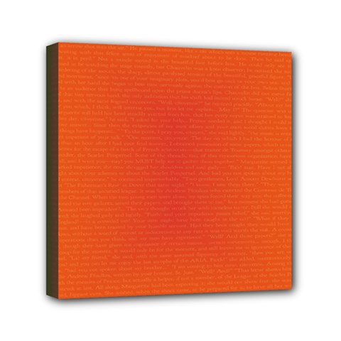 Scarlet Pimpernel Writing Orange Green Mini Canvas 6  X 6  by Mariart