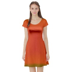 Scarlet Pimpernel Writing Orange Green Short Sleeve Skater Dress by Mariart