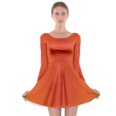 Scarlet Pimpernel Writing Orange Green Long Sleeve Skater Dress by Mariart