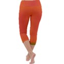 Scarlet Pimpernel Writing Orange Green Capri Yoga Leggings View4