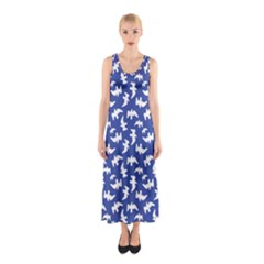 Birds Silhouette Pattern Sleeveless Maxi Dress by dflcprintsclothing