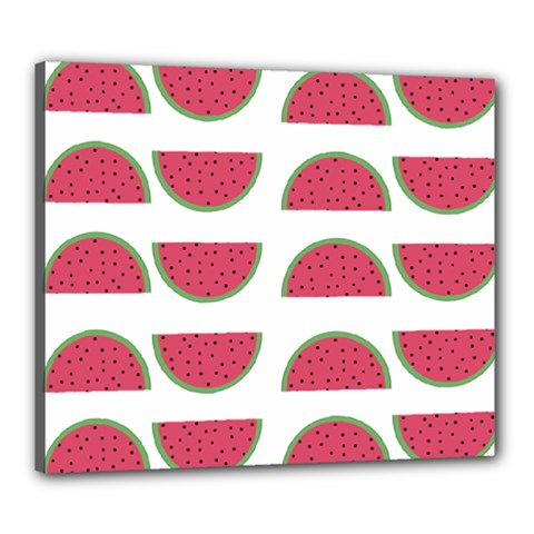 Watermelon Pattern Canvas 24  X 20  by Nexatart