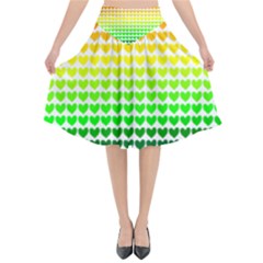 Rainbow Love Flared Midi Skirt by Nexatart