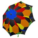 Team Soccer Coming Out Tease Ball Color Rainbow Sport Hook Handle Umbrellas (Medium) View2