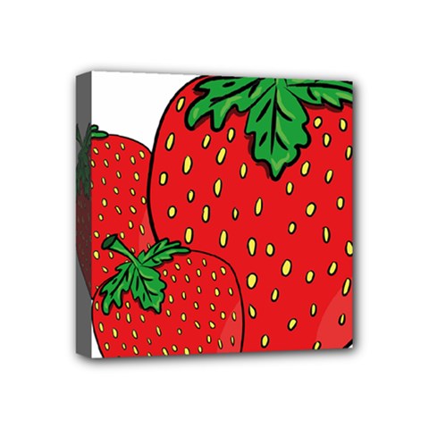 Strawberry Holidays Fragaria Vesca Mini Canvas 4  X 4  by Nexatart