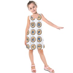 Social Media Icon Icons Social Kids  Sleeveless Dress by Nexatart