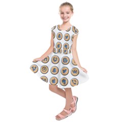 Social Media Icon Icons Social Kids  Short Sleeve Dress by Nexatart