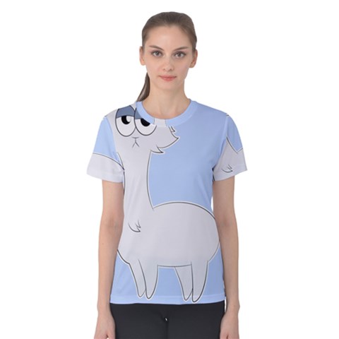 Grumpy Persian Cat Llama Women s Cotton Tee by Catifornia