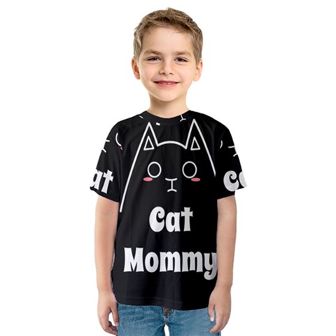 Love My Cat Mommy Kids  Sport Mesh Tee by Catifornia