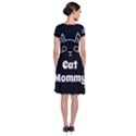 Love My Cat Mommy Short Sleeve Front Wrap Dress View2