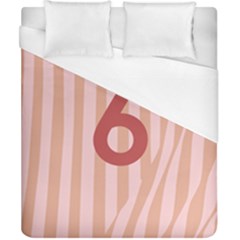 Number 6 Line Vertical Red Pink Wave Chevron Duvet Cover (california King Size) by Mariart