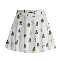 Cactus Pattern Mini Flare Skirt by Valentinaart