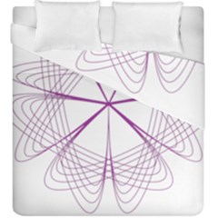 Purple Spirograph Pattern Circle Geometric Duvet Cover Double Side (king Size) by Nexatart