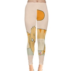 Even Cat Hates Monday Leggings  by Catifornia