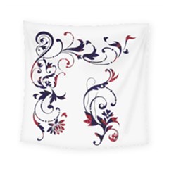 Scroll Border Swirls Abstract Square Tapestry (small) by Nexatart