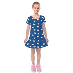 Sweet Dreams  Kids  Short Sleeve Velvet Dress by Valentinaart