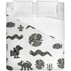 Aztecs Pattern Duvet Cover (california King Size) by Valentinaart