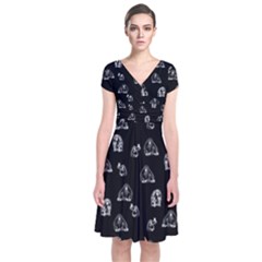 Chimpanzee Short Sleeve Front Wrap Dress by Valentinaart