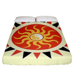 Yin Yang Sunshine Fitted Sheet (king Size) by linceazul