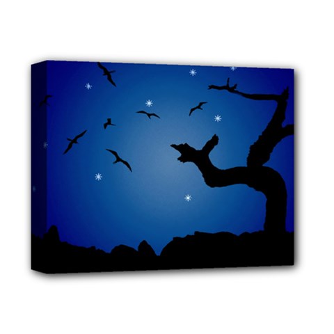 Nightscape Landscape Illustration Deluxe Canvas 14  X 11  by dflcprints