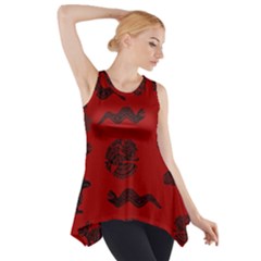 Aztecs Pattern Side Drop Tank Tunic by ValentinaDesign