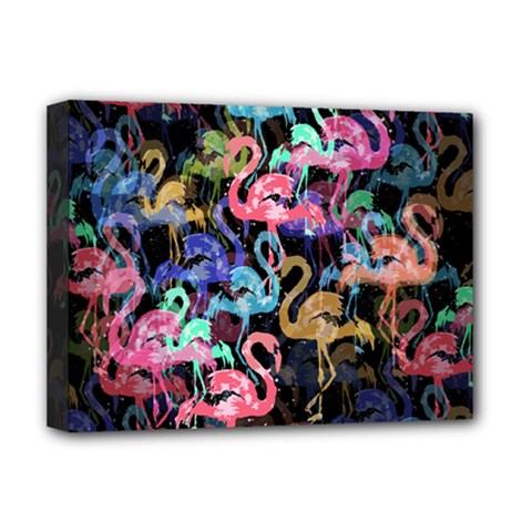 Flamingo Pattern Deluxe Canvas 16  X 12  