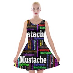 Mustache Velvet Skater Dress by Mariart