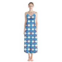 Geometric Dots Pattern Rainbow Chiffon Maxi Dress by Nexatart