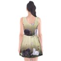 Wonderful Whte Unicorn With Black Horse Scoop Neck Skater Dress View2