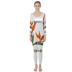 Bird Of Paradise Long Sleeve Catsuit by Valentinaart