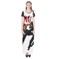 Kung Fu  Short Sleeve Maxi Dress by Valentinaart